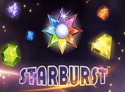 Zu sehen ist das Vorschaubild des NetEnt Slots Starburst.