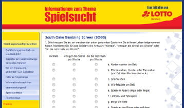 Der SOGS Testbogen bereitgestellt von Lotto Hamburg