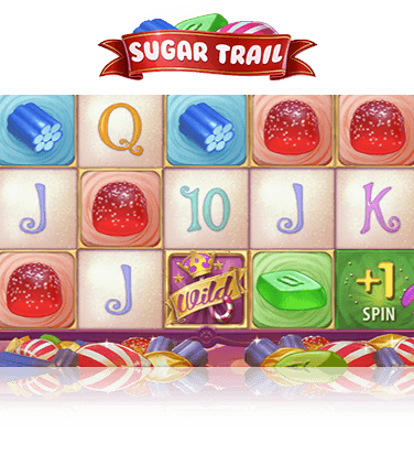 Der Spielablauf des Sugar Trail Slots.