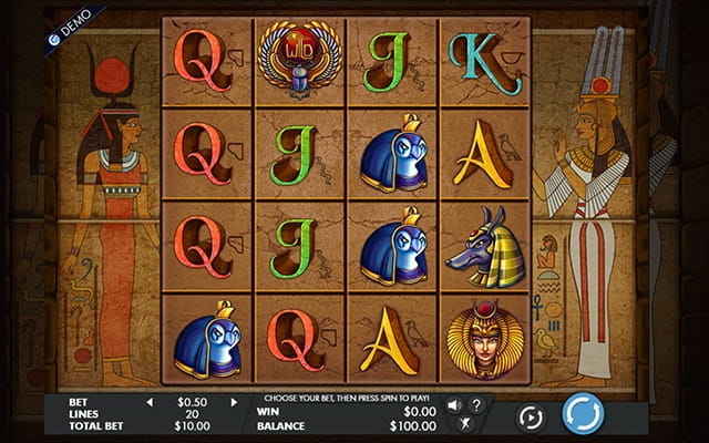 A preview of the slot game for Gods of Giza.
