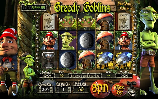 A preview of the Greedy Goblins 3D slot.
