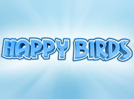 Happy Birds slot game logo and demo prompt.