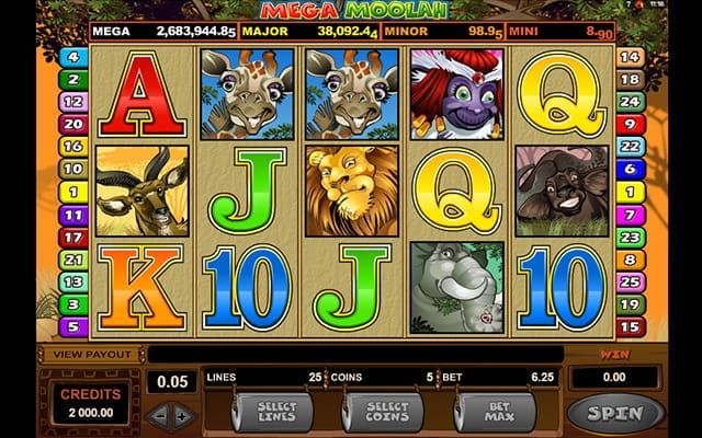 One of the most famous jackpot slots of all time; Mega Moolah