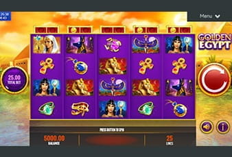 The Golden Egypt mobile slot playable at Casumo