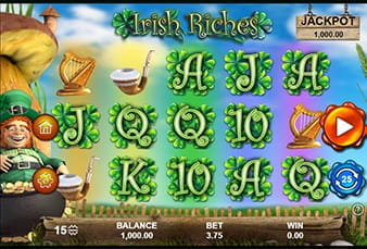 The mobile slot Irish Riches playable at 777