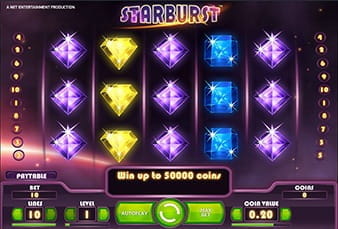 An example of the mobile slot Starburst