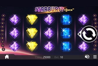 The Starburst mobile slot playable at Casumo