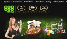 The Home Page of the 888casino Website