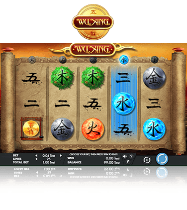 The Wu Xing slot game in action