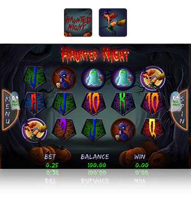 Haunted Night slot game in action