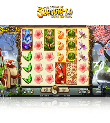The Legend of Shangri La  Cluster Pays Game