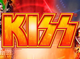 Zu sehen ist das Logo der Band Kiss.