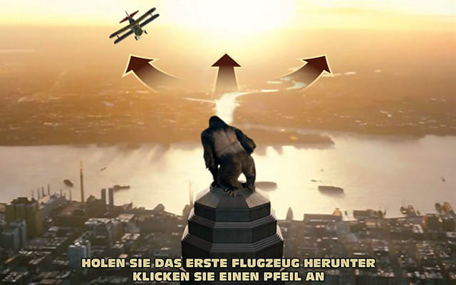 King Kong auf dem Empire State Building im Playtech Online Automatenspiel