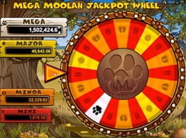 Bonusrunde im Mega Moolah Slot
