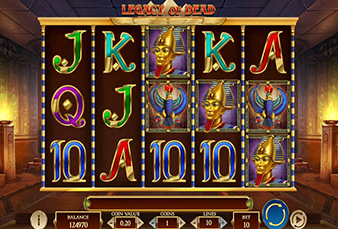 Der Online Slot Legacy of Dead von Play’n GO in der Luna Slots Online Spielothek.