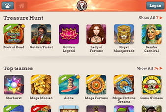 Die Auswahl an Spielautomaten in der LeoVegas App