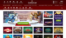 Die übersichtliche Startseite zeigt eine Auswahl an Spielen des CasinoClubs