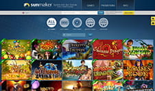 Die Startseite des Sunmaker Casinos