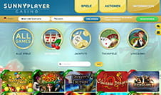 Die Startseite von SunnyPlayer Casino