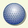 Blauer Golfball