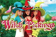 Das Logo des Witch Pickings Slots.