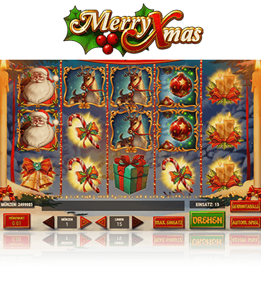 Es ist der Merry Xmas Slot zu sehen vom Hersteller Play'n GO.