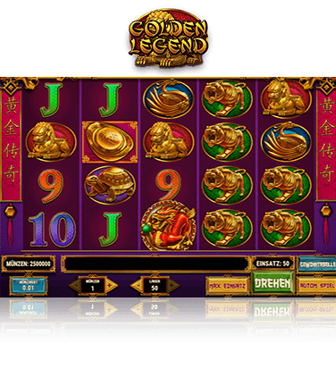 Das Bild zeigt den Golden Legend Slot vom Hersteller Play'n GO.