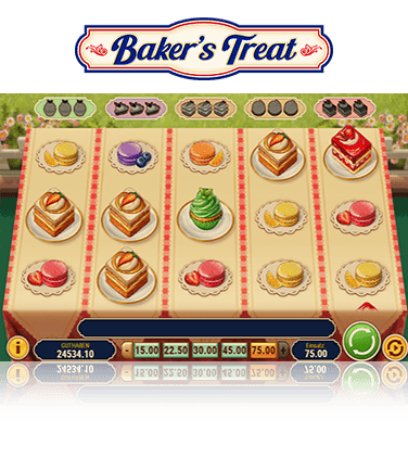 Auf dem Bild ist der Bakers Treat Slot  zu sehen von dem Hersteller Play'n GO.