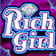 Das Bild zeigt ein Logo mit der Aufschrift Rich Girl.