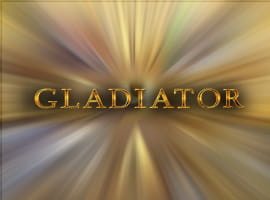 Portada de la slot Gladiator con la imagen de un gladiador a contraluz en un circo romano.