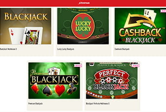 Los diversos juegos de blackjack disponibles en Sportium.