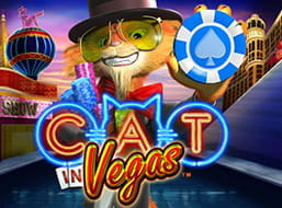 Portada de la slot Cat in Vegas con su protagonista, Félix.