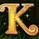 Símbolo de la letra K de color anaranjado.