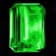 Imagen de una piedra preciosa de color verde.
