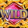 Símbolo del Wild sobre un diamante incrustrado en una rica decoración.