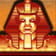 El rostro de un sarcófago iluminado desde abajo representa el scatter del juego.