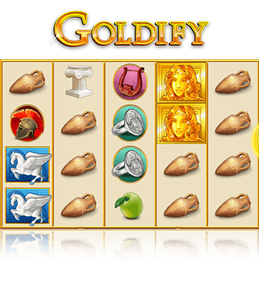 El juego de Goldify con sus cinco rodillos y cuatro filas como novedad.