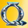 Símbolo de una Q metálica.