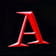 Símbolo de una A roja sobre el fondo negro.