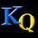 Símbolo de una K azul y una Q amarilla.