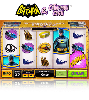 Imagen previa de la slot Batman & Catwoman de Playtech.