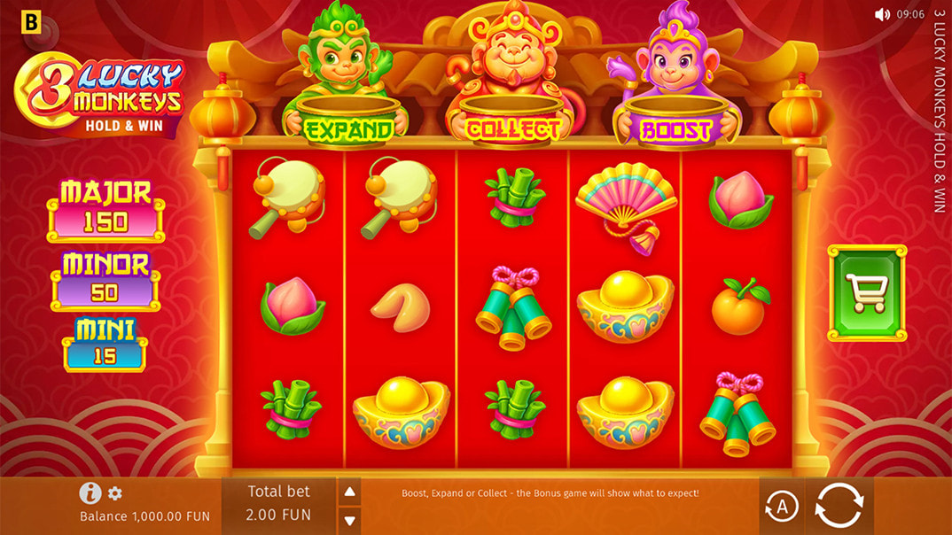 3 Lucky Monkeys Hold & Win Demo Game