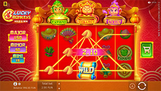 3 Lucky Monkeys Hold & Win Gameplay