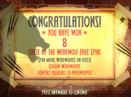 The Free Spins on the Curse of the Werewolf Megaways Online Slot