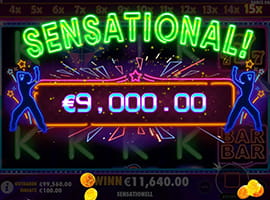 Ein guter Gewinn beim Dance Party Spielen