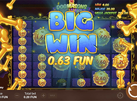 A Big Win on the Dogmasons MegaWOOF Slot Machine