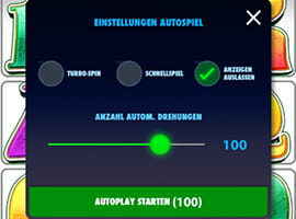 Die Autoplay Funktion des Emerald King Rainbow Road Slots