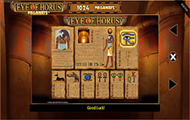 Eye of Horus Megaways Payouts