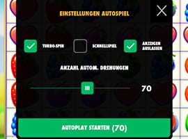 Das Autoplay Feature des Fruit Party Slots