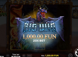 A Big Win on the Guns & Dragons Slot Machine